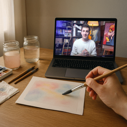 🎨 1 Aylık Online Sulu Boya Grup Atölyesi